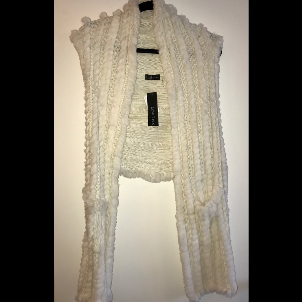 LOVE TOKEN / FUR WRAP / CREME / SMALL